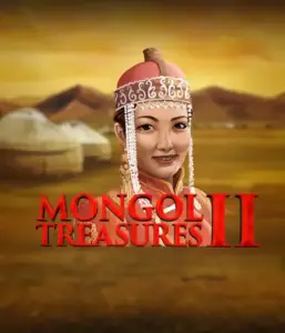 Explore the vibrant history of Mongolia with Mongol Treasures 2 slot by Endorphina, featuring a stunning Mongolian woman clothed in traditional attire against a pastoral Mongolian steppe backdrop. This image evokes the spirit of Mongolian culture, delivering a unique cultural journey. 